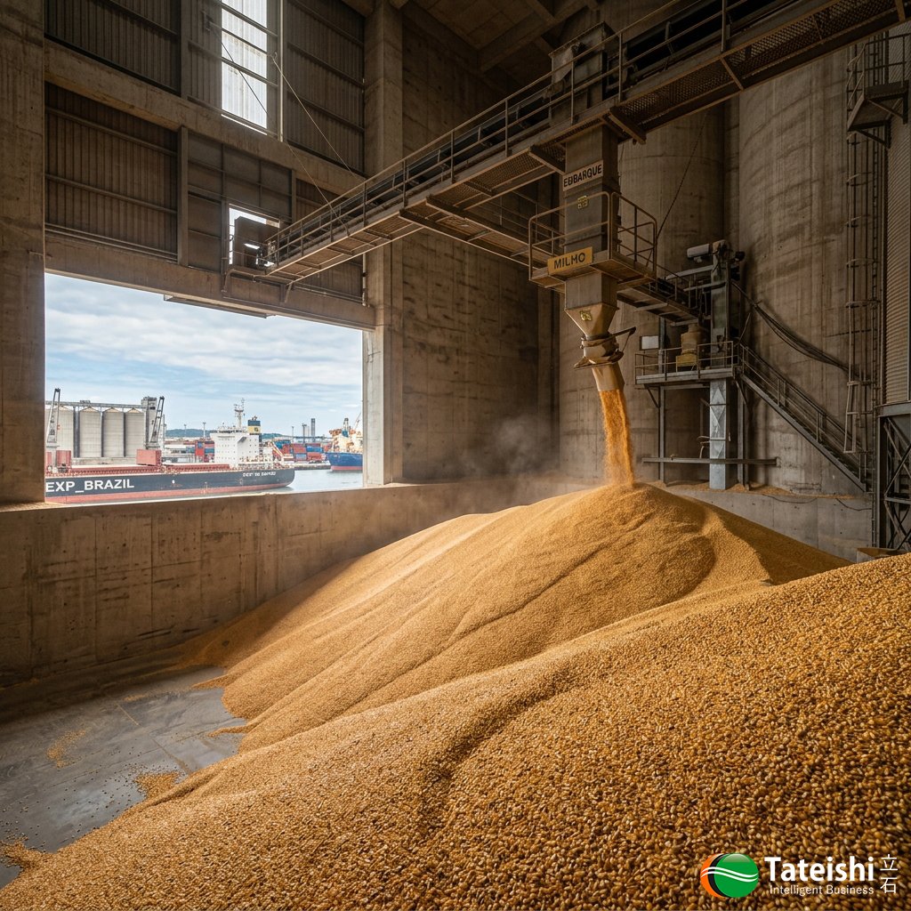 Tateishi - Milho para exportação em Silo no Porto